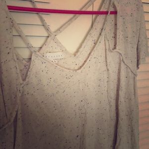Cute flower cream top